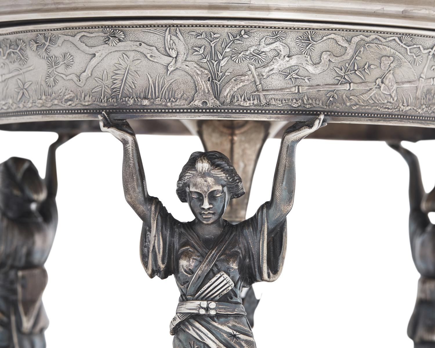 A Sterling Silver Centerpiece Bowl in the Japonesque Taste