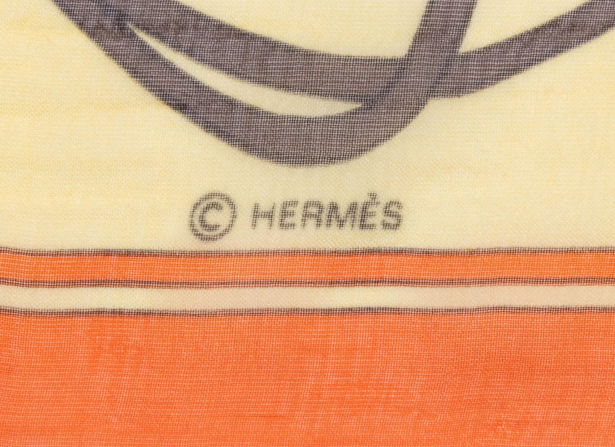 Three Hermès 90cm Silk Chiffon Scarves