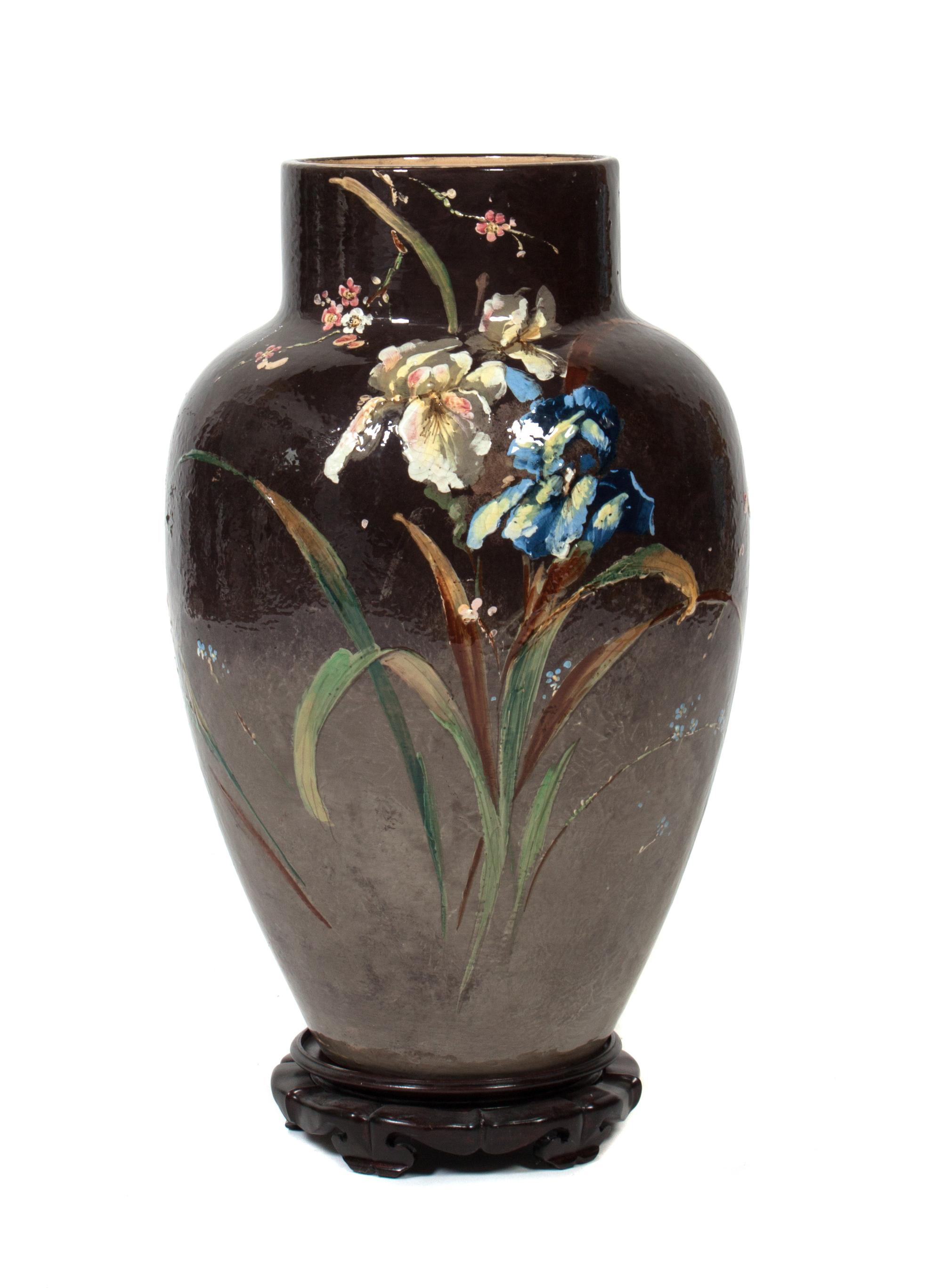A Haviland Terracotta Vase Height 22 1/2 inches. — POSSIBLY CHARLES VOLKMAR, 1870-1880