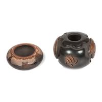 Santa Clara Black and Sienna Pottery Jars