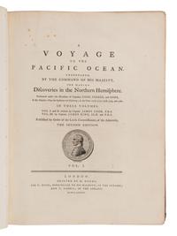 [TRAVEL & EXPLORATION]. COOK, James, Capt. (1728-1779). A voyage to the Pacific Ocean. Undertaken by the command of His Majesty for making Discoveries in the Northern Hemisphere... in His Majesty’s Ships the Resolution and Discovery, in the Years 1776, 1777, 1778, 1779 and 1780 . London H. Hughs; G. Nicol; T. Cadell 1785.