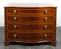 A Regency Style Inlaid Chest of Drawers Height 36 x width 46 x depth 22 1/2 inches.