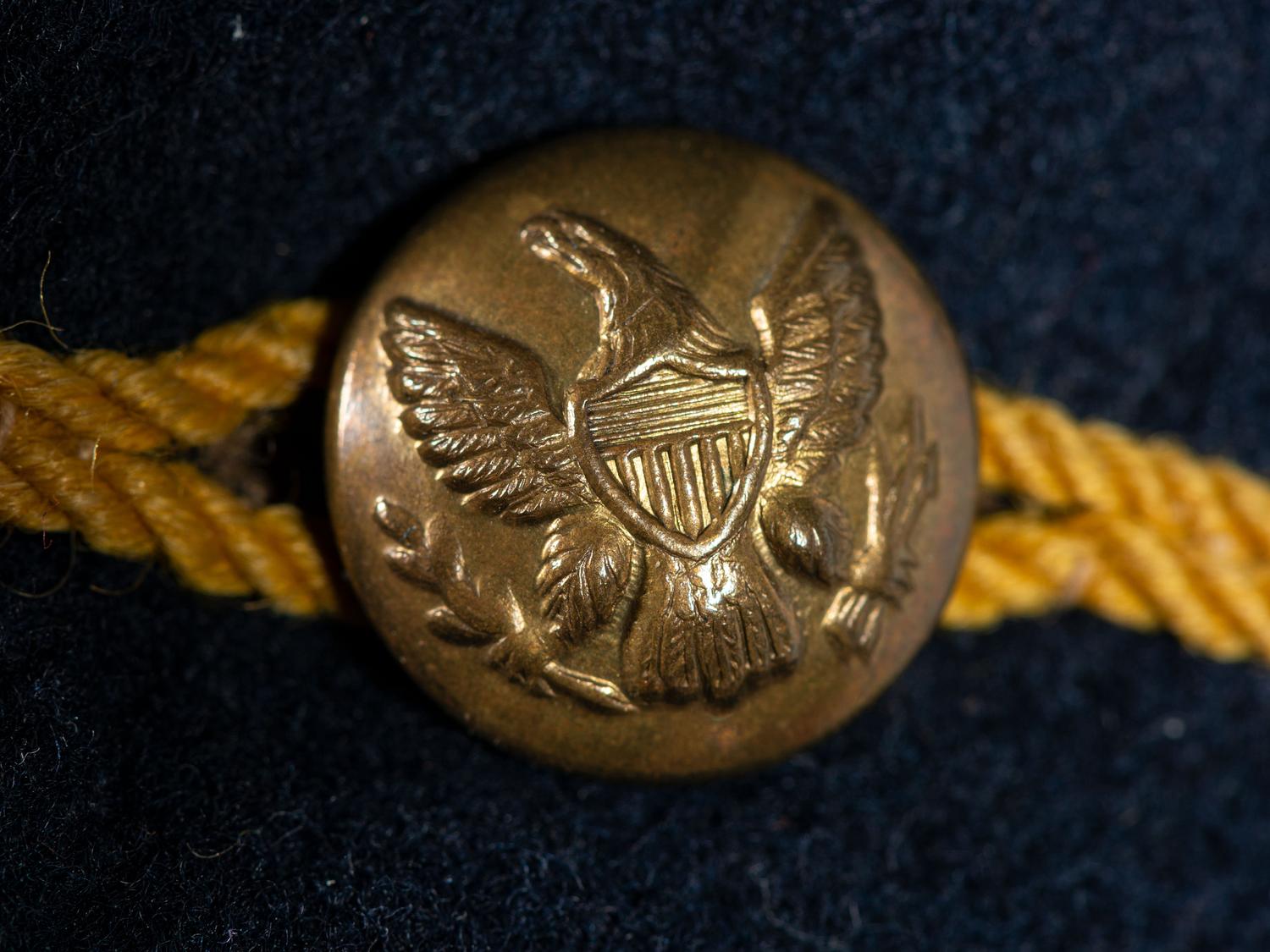 [CIVIL WAR]. Union cavalryman's shell jacket identified to bugler Private William Bopp, Co. E, 2nd Missouri State Militia Cavalry.