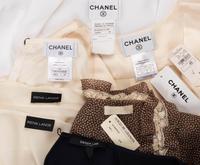 Six Designer Tops: Three Chanel, One Rena Lange, One Valentino, One Derek Lam, ca.2002-2009