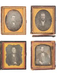 [EARLY PHOTOGRAPHY]. 33 sixth plate daguerreotypes of men, incl. example by HALE.