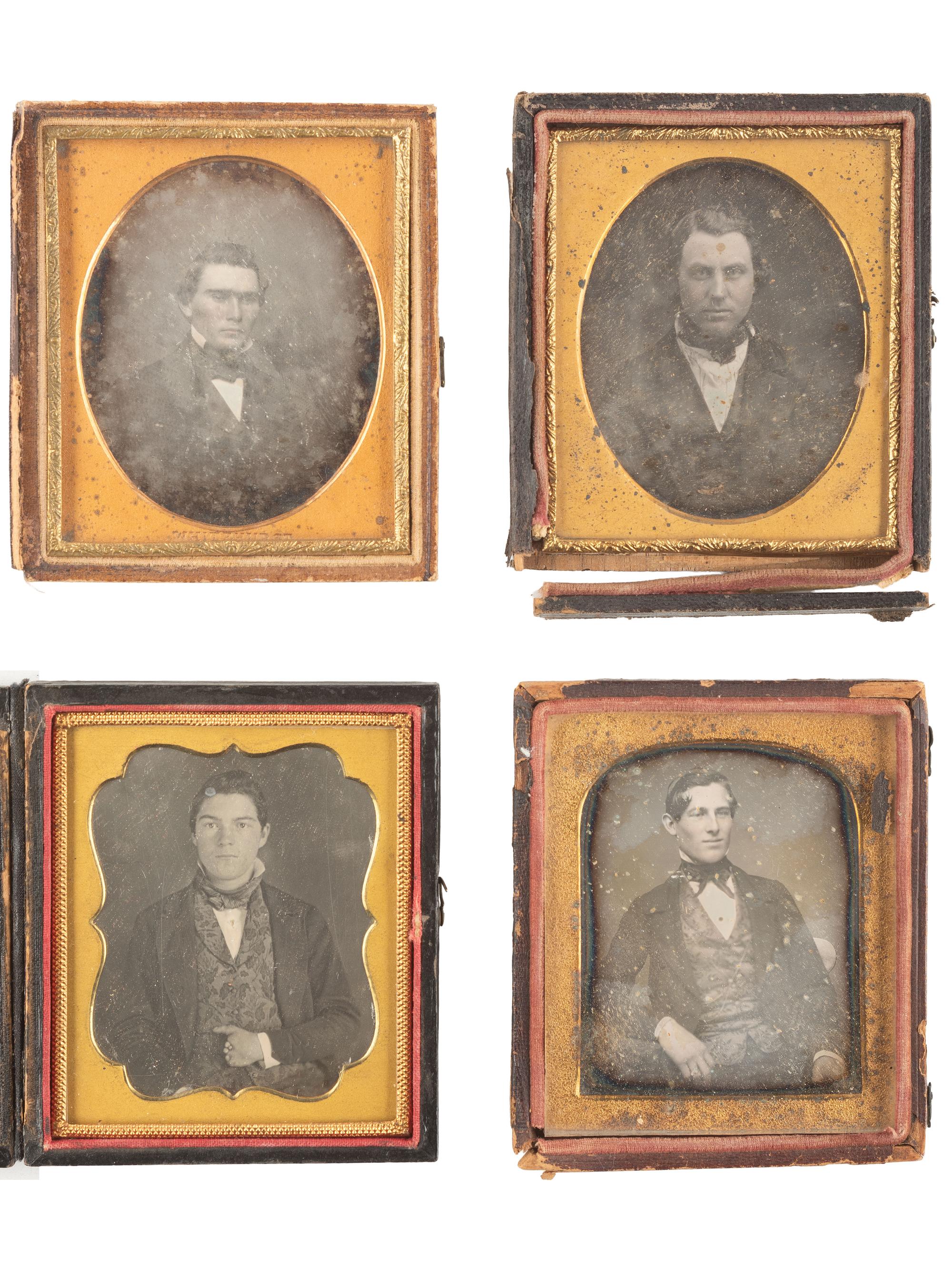 [EARLY PHOTOGRAPHY]. 33 sixth plate daguerreotypes of men, incl. example by HALE.