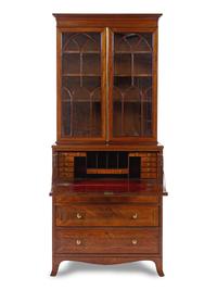 A Regency Mahogany Secretary Bookcase