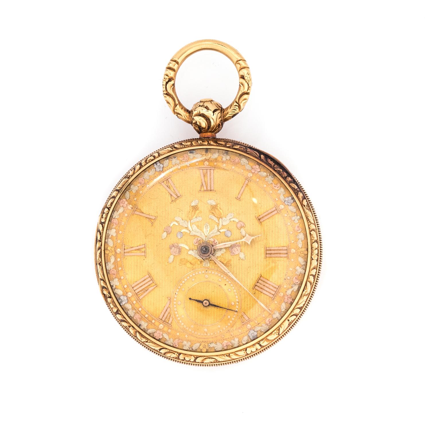 18K YELLOW GOLD POCKET WATCH