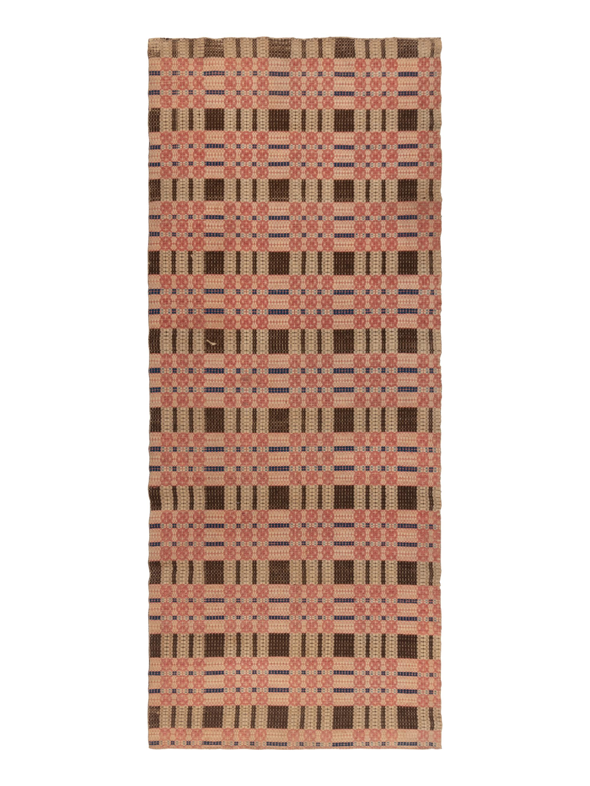 Two Cotton and Wool Jacquard Coverlets