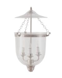 A Gilt Metal and Glass Bell Jar Hall Lantern — 20TH CENTURY