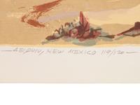 Four Works: Sunset - Santa Fe, edition 115/120; Neighbors , edition 51/100; Abiqui, New Mexico, edition 119/120; Old Pine Tree , edition 101/150
