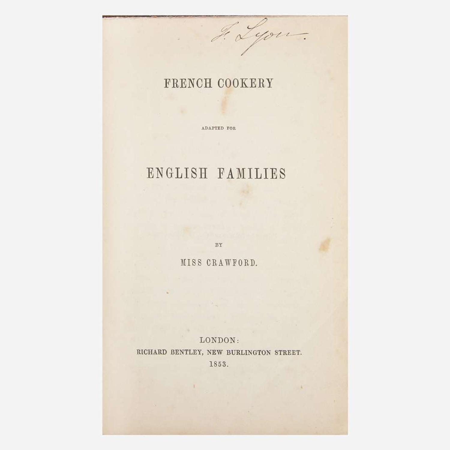[Food & Drink] Group of 12 18th and 19th Century Titles on Cooking and Housekeeping