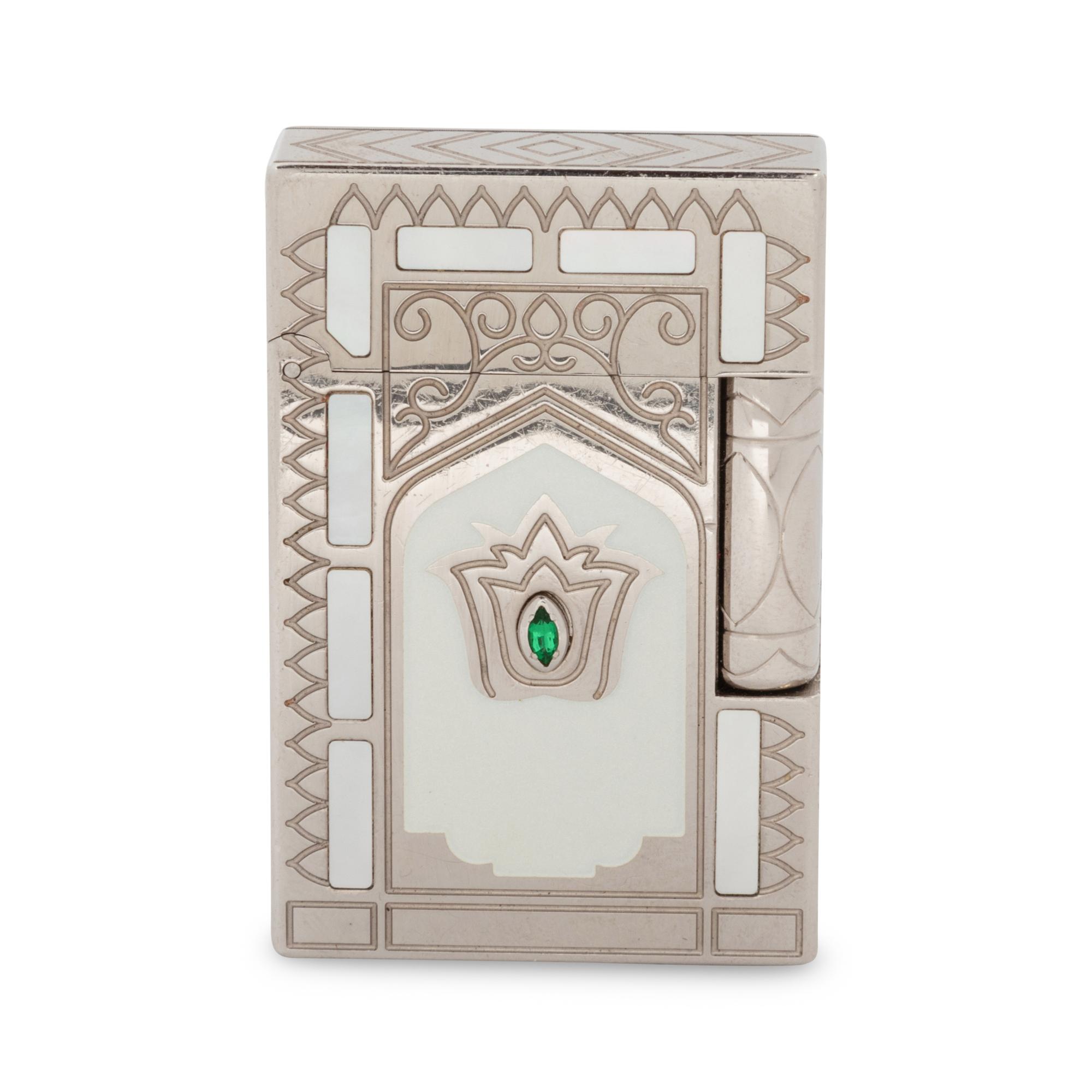 S.T. DUPONT, FRANCE, MOTHER-OF-PEARL AND LAQUER 'TAJ MAHAL' LIGHTER
