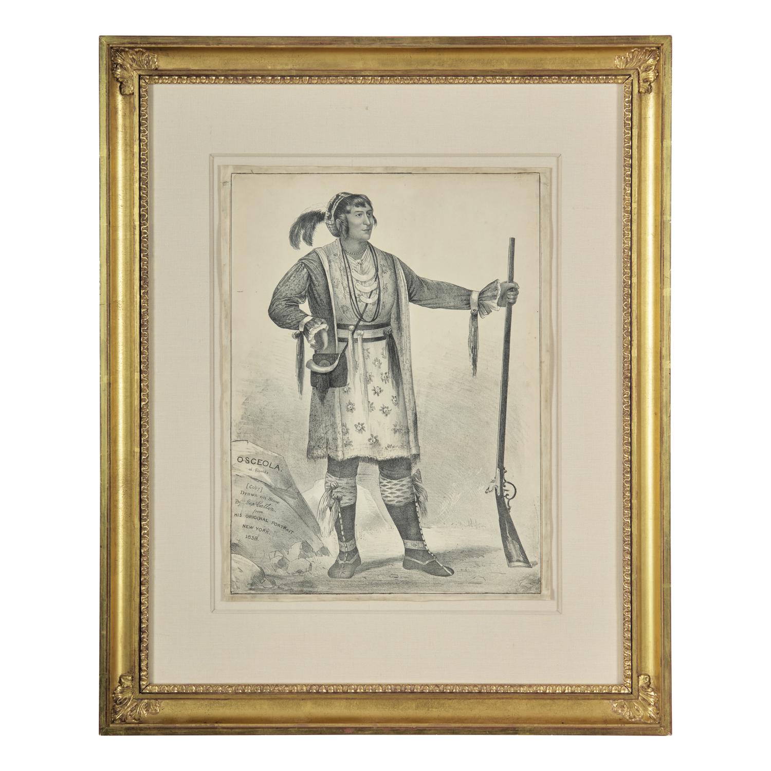 [Native Americana] [Catlin, George] Osceola. of Florida [Copy] Drawn on Stone by Geo. Catlin from His Original Portrait