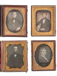 [EARLY PHOTOGRAPHY]. 30 quarter plate daguerreotype portraits of men and women of varying ages.