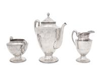 A Mexican Silver Three-Piece Tea Service