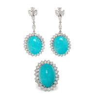 TURQUOISE AND DIAMOND SET