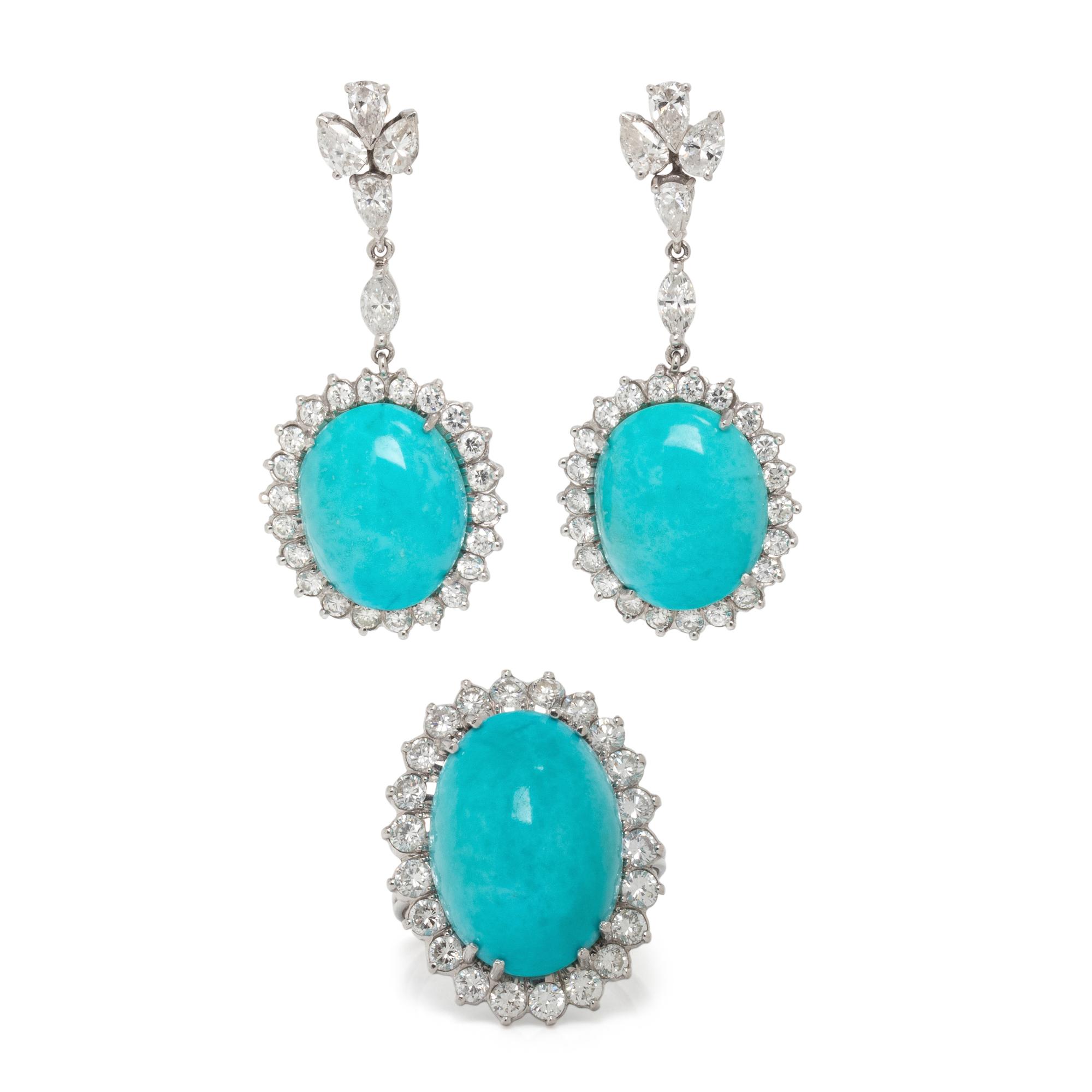 TURQUOISE AND DIAMOND SET