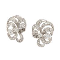White Gold and Diamond Earrings