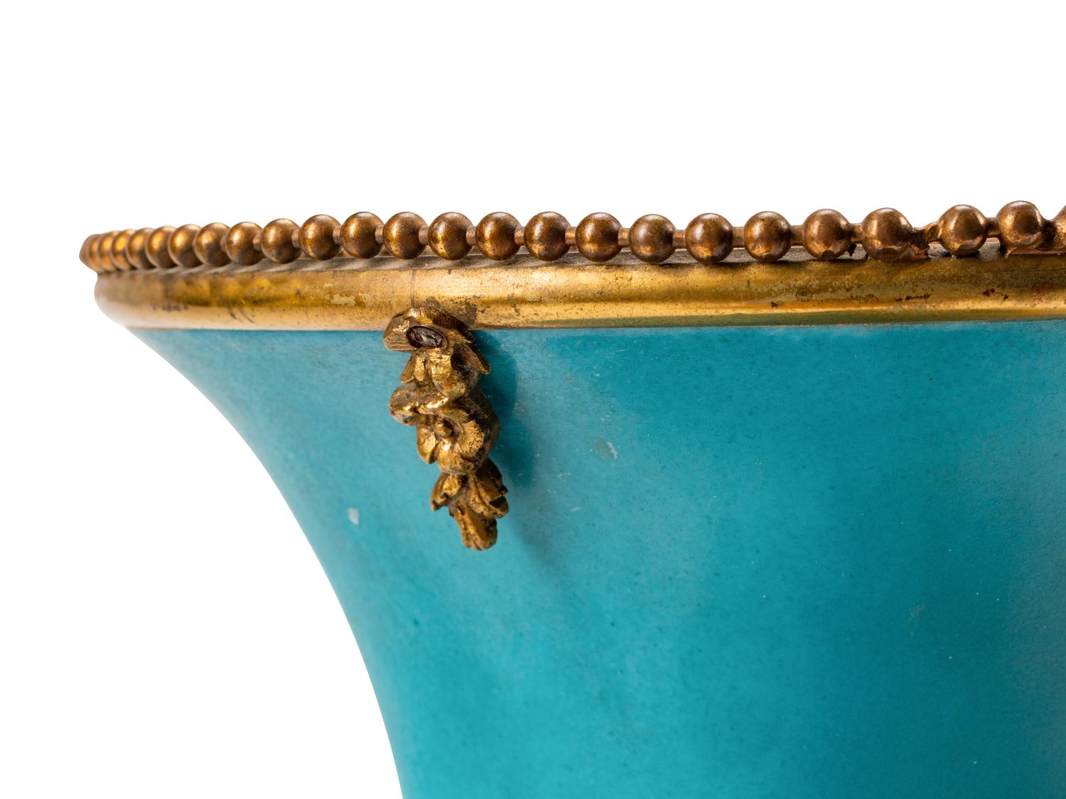 A Large Louis XVI Style Gilt-Bronze-Mounted Sèvres Style Porcelain Urn — 19TH CENTURY