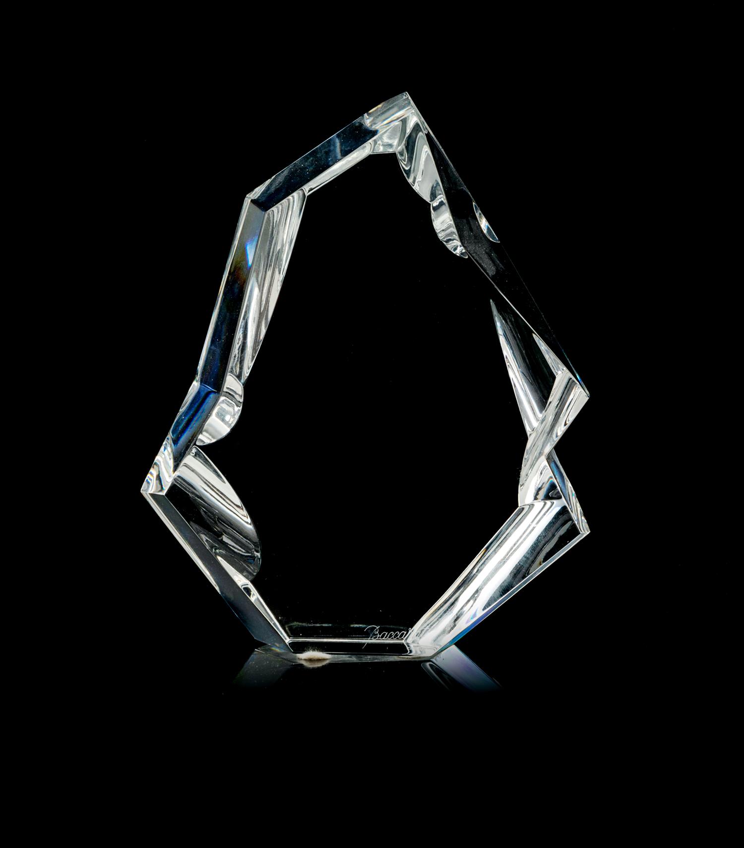 A Baccarat Modern Sculpture Height 7 3/4 inches.