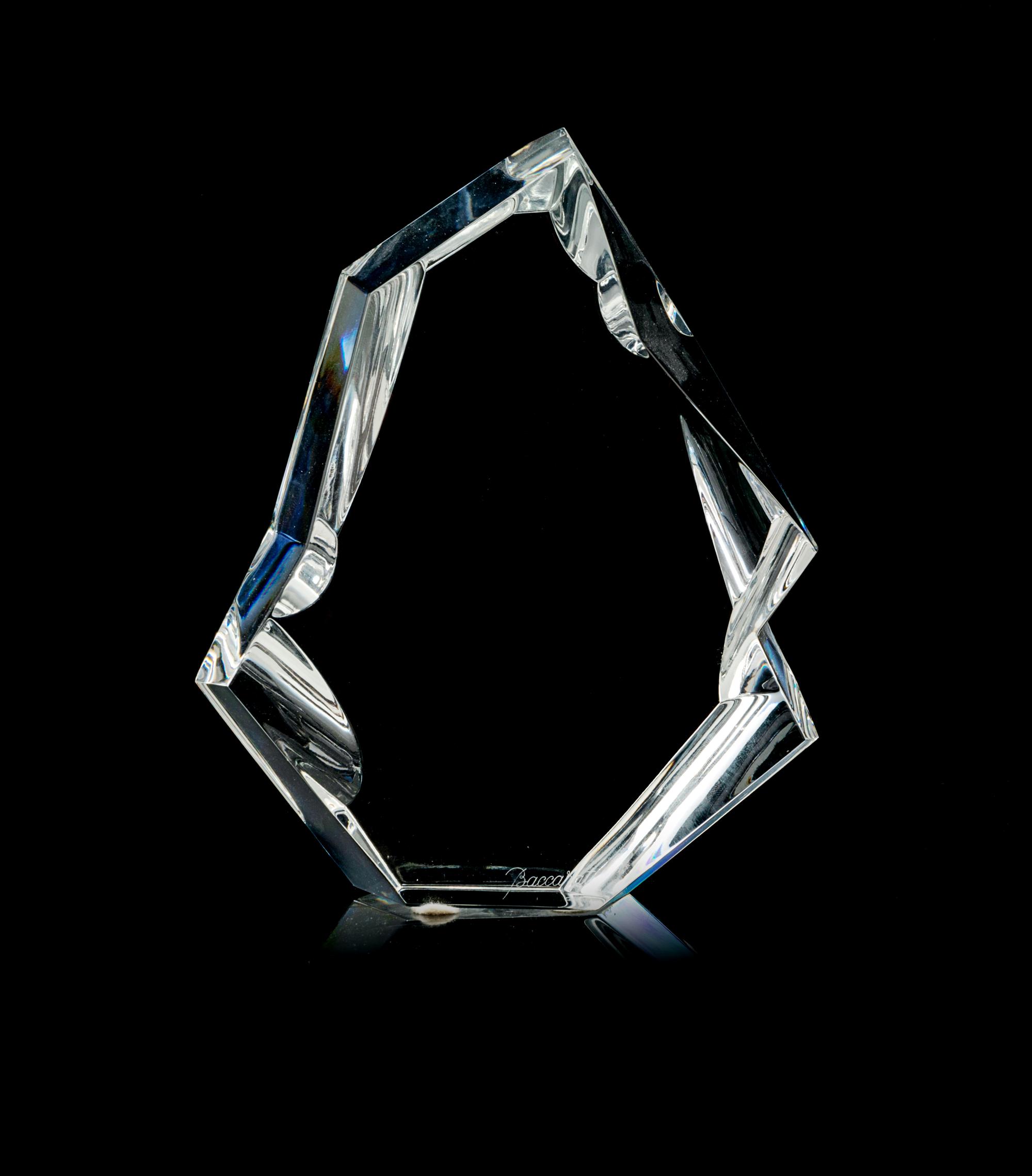 A Baccarat Modern Sculpture Height 7 3/4 inches.