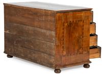 A German or Austrian Baroque Burlwood Commode