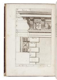 [ARCHITECTURE]. BAROZZI, Giacomo, called Vignola (1507-1573). Regola delli cinque ordini d'architettura . Bologna, Lelio dalla Volpe, 1736.