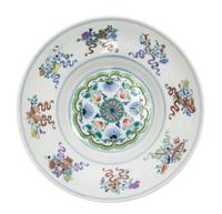 A Doucai Ogee-Form Porcelain Bowl Diameter 8 inches. — QIANLONG PERIOD (1736-1795)