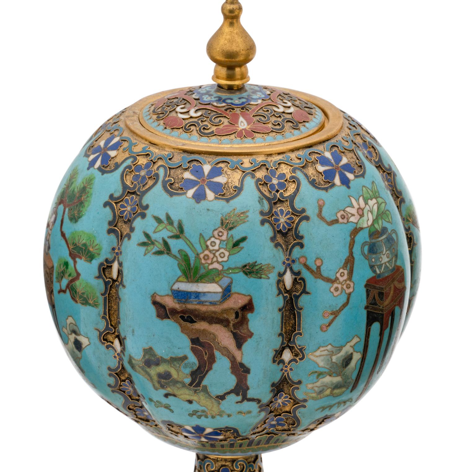 Four Chinese Cloisonné Enamel Vases