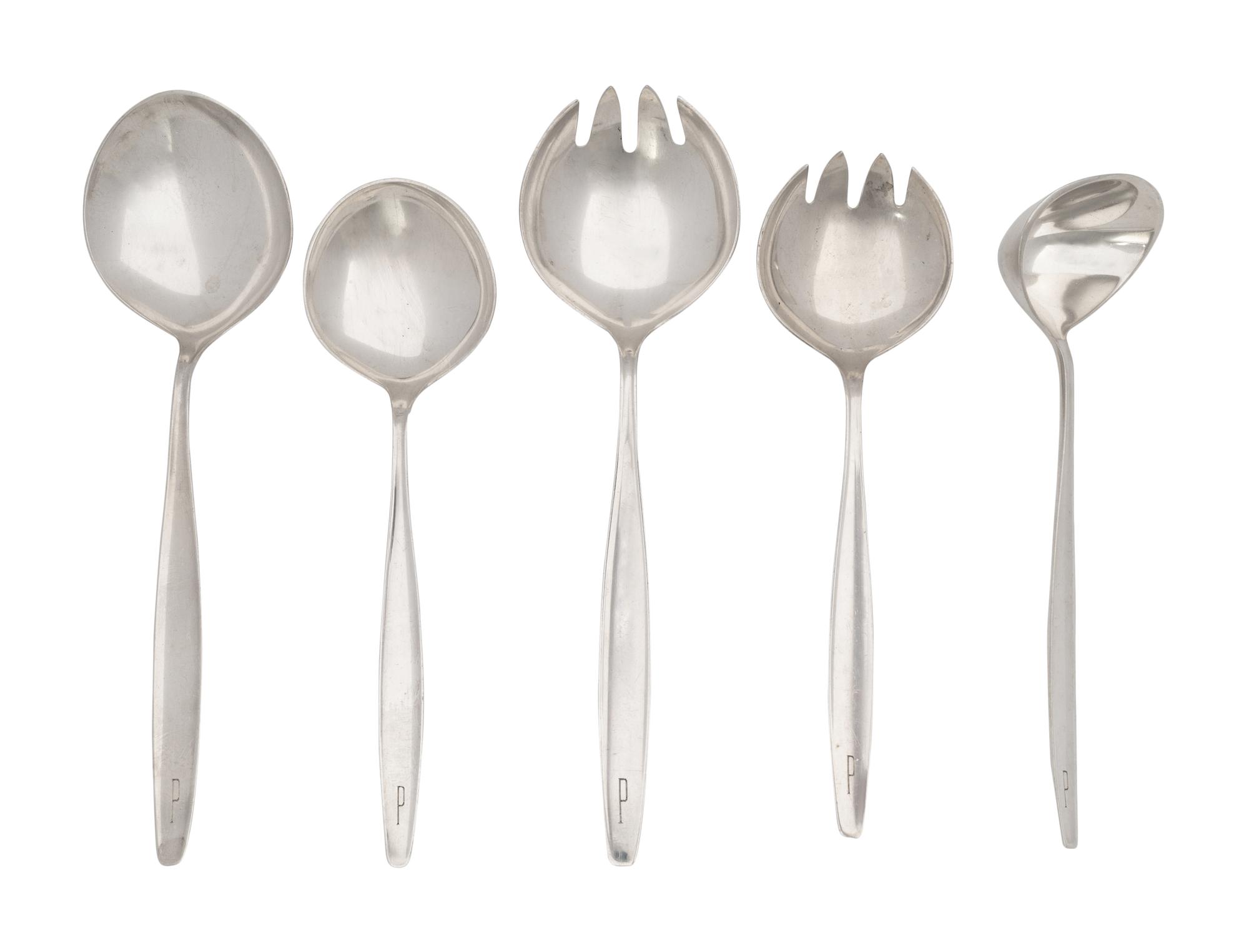 A Georg Jensen Cypress Silver Flatware Service