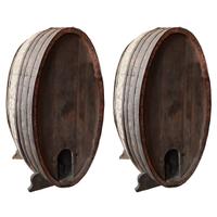 A Pair of Olive Oil Casks 39" W x 48" D x 77.5" H — Italy, 20th Century