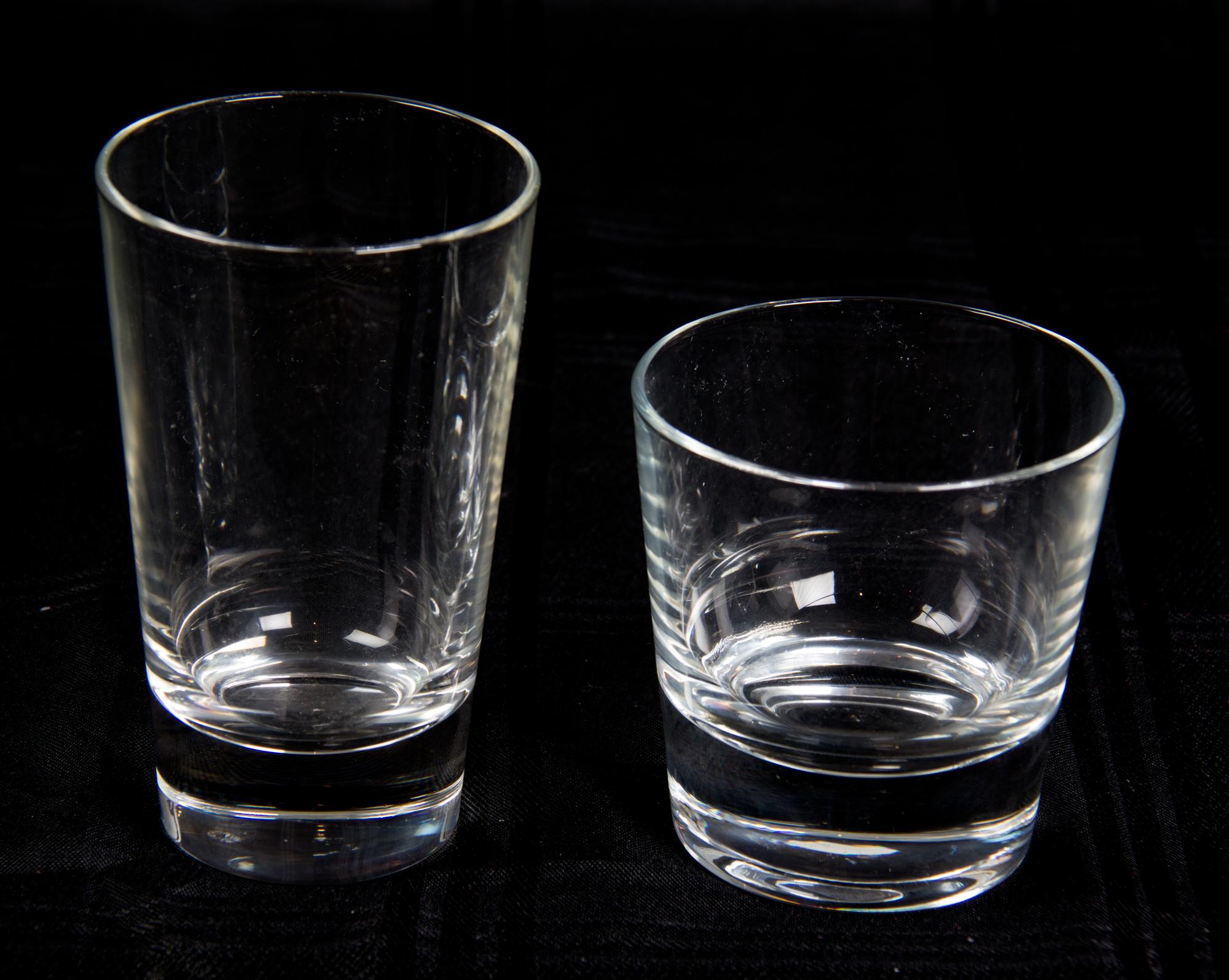 A Collection of Glassware Height of taller 5 1/2 inches.