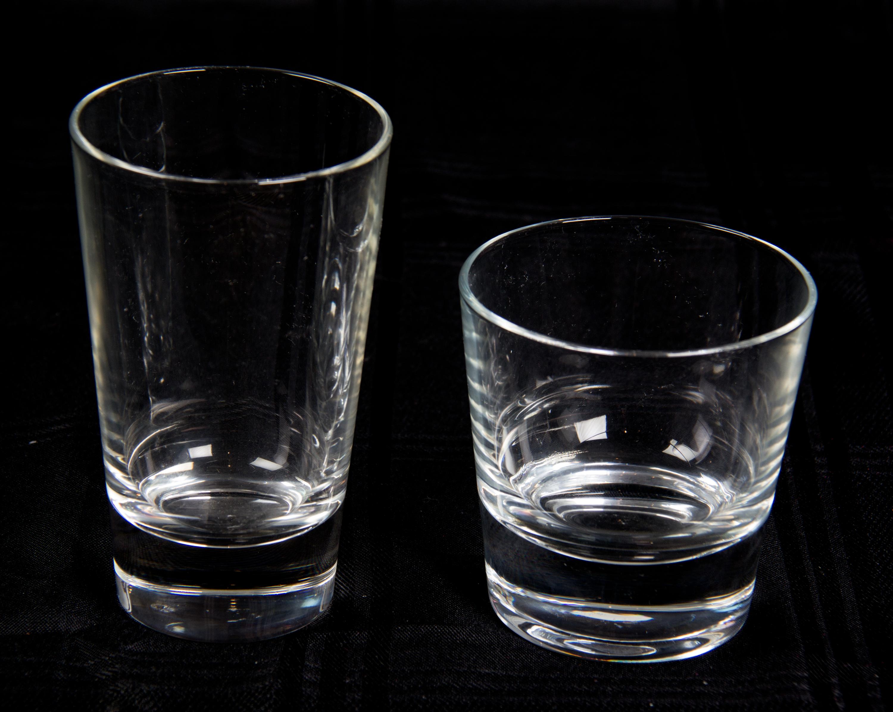A Collection of Glassware Height of taller 5 1/2 inches.