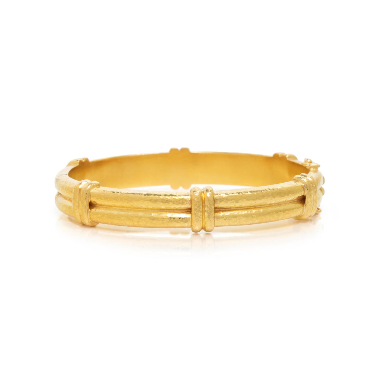 ELIZABETH LOCKE, YELLOW GOLD BANGLE BRACELET
