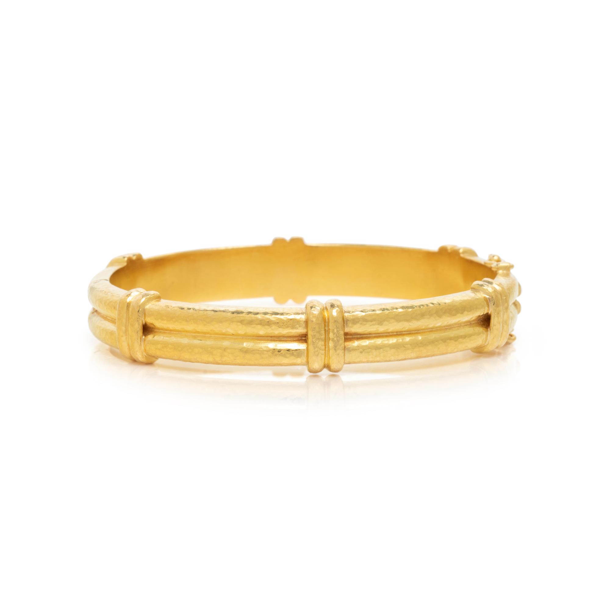 ELIZABETH LOCKE, YELLOW GOLD BANGLE BRACELET