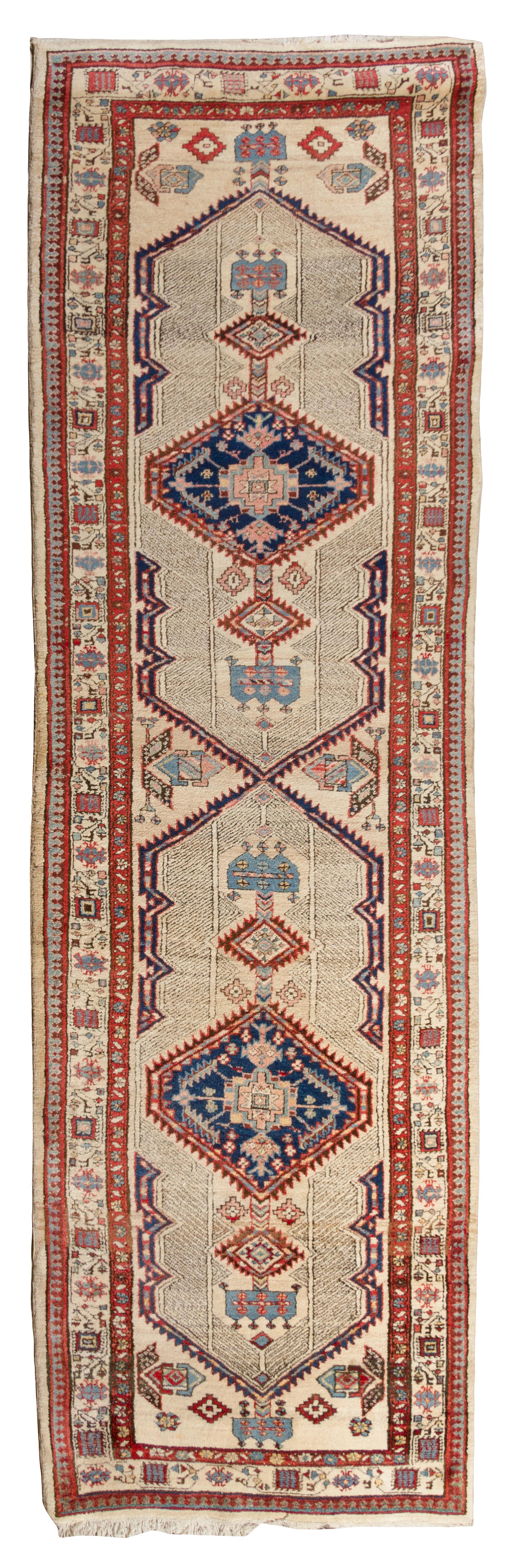 A Persian Serab Wool Runner 11 feet 4 3/4 inches x 3 feet 4 inches.