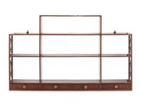 A George III Mahogany and Satinwood Hanging Etagere