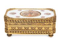 A West German Gilt Metal and Enamel Singing Bird Automaton Box — 20TH CENTURY
