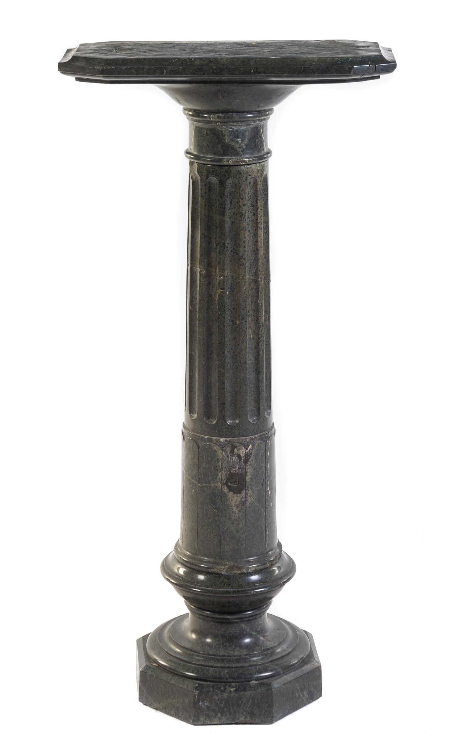 A Continental Marble Pedestal Height 44 1/2 inches.