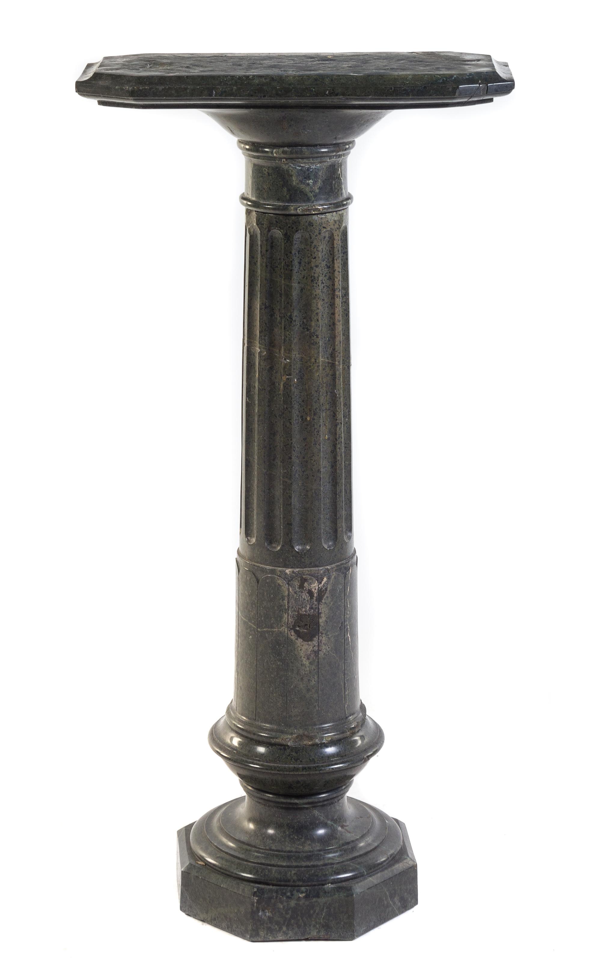 A Continental Marble Pedestal Height 44 1/2 inches.