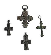 Four Byzantine Bronze Crosses