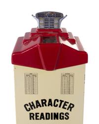 An American Painted Metal Coin-Operated 'Character Readings' Scale