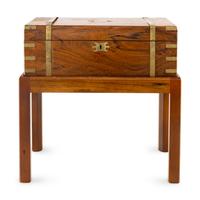 An English Brass Mounted Walnut Writing Slope