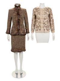 Three Oscar de la Renta Items: One Skirt Suit, One Jacket, 2012
