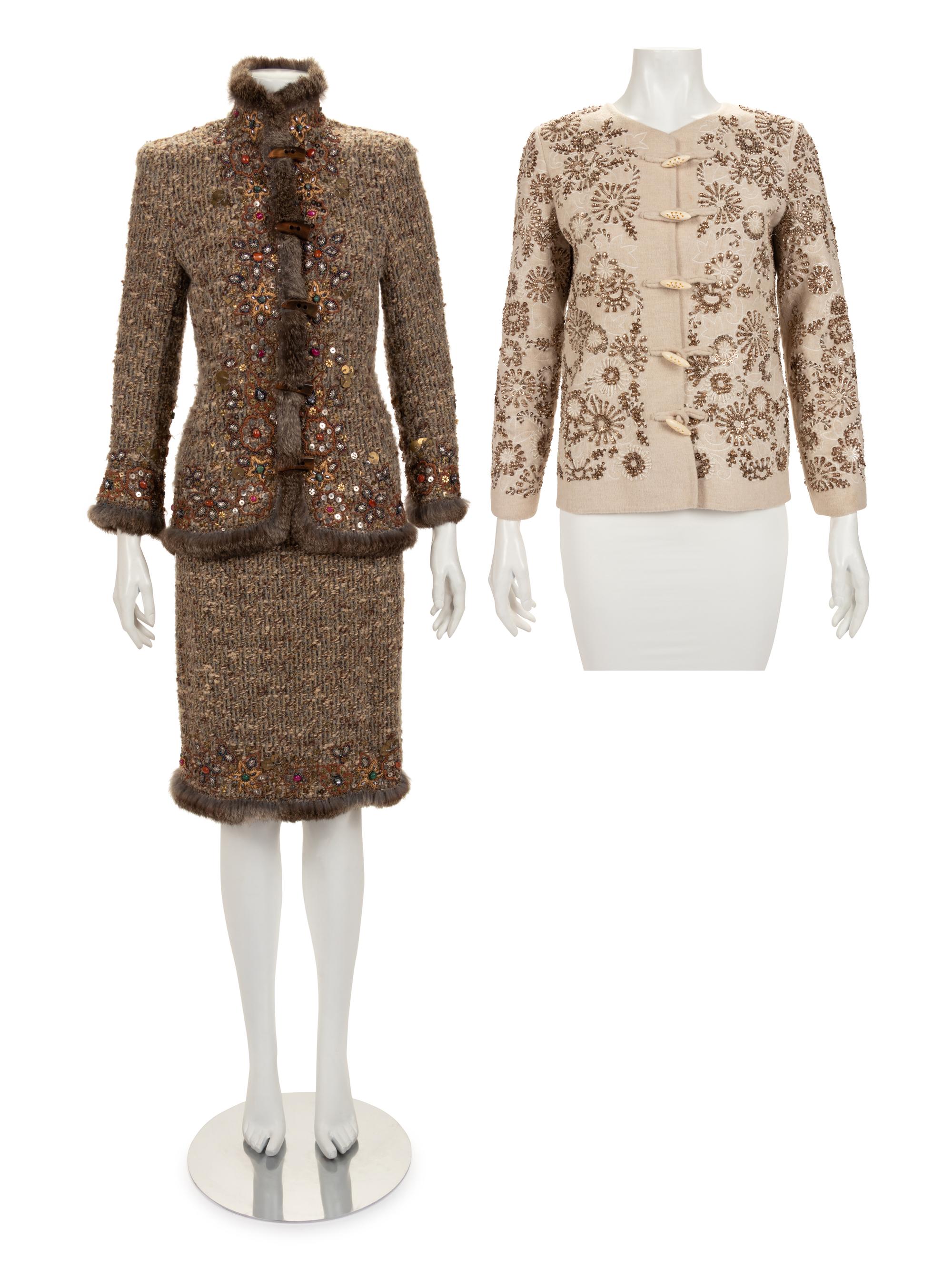 Three Oscar de la Renta Items: One Skirt Suit, One Jacket, 2012