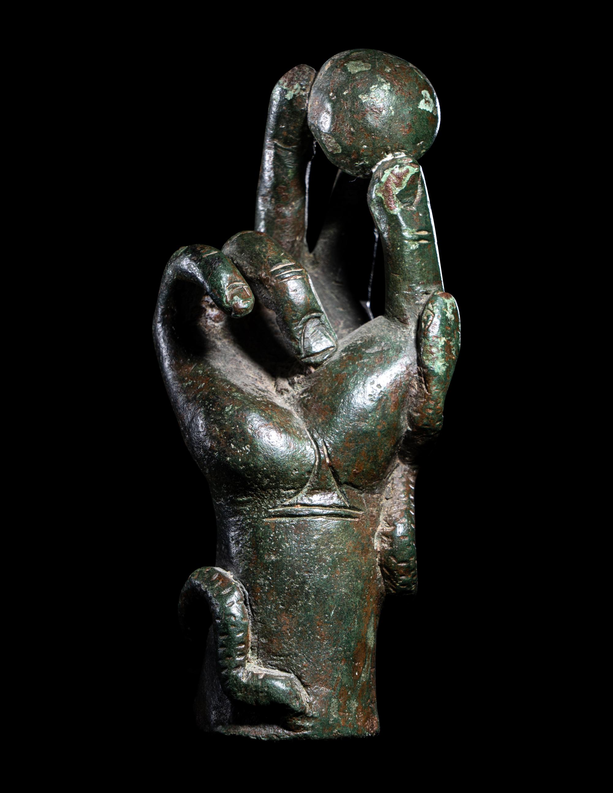 A Bronze Votive Hand of Zeus Sabazios