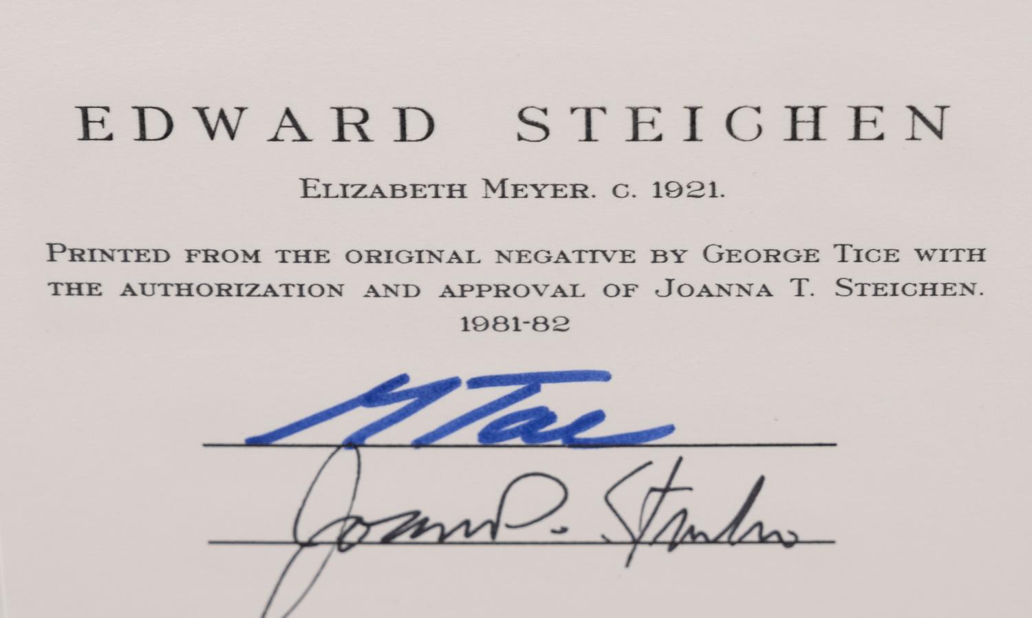 A group of twenty-one photographs (from Twenty-five Photographs printed by George Tice with labels signed by George Tice and Joanna Steichen)