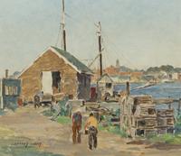 James Jeffrey Grant, (American, 1883-1960), Harbor Scene