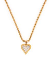 YELLOW GOLD AND DIAMOND HEART PENDANT/NECKLACE